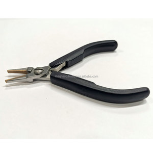 Alicates de punta plana con cuerpo de acero inoxidable y mordazas de cobre para engastar joyas, herramientas de bricolaje - Product Image 2