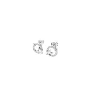 Aarinya - Juego de Pendientes y Colgante de Círculo Celestial con Diamantes Cultivados en Laboratorio y Plata 925 - Product Image 5