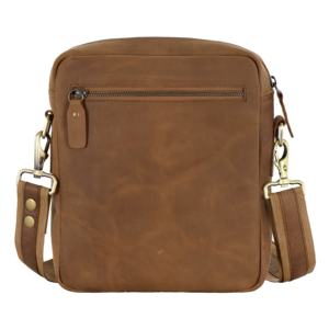 Bolso de Cuero Crazy Horse Color Bronceado Personalizado, Marca Privada OEM/ODM, Venta al Por Mayor, Estilo Minimalista para Viajes - Product Image 3