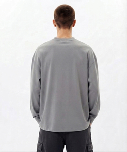 T-shirts à manches longues pour hommes, taille XL, 230 g, personnalisés, de haute qualité, 100 % coton, col rond, vêtements décontractés pour hommes, coupe ample, t-shirt surdimensionné - Product Image 2