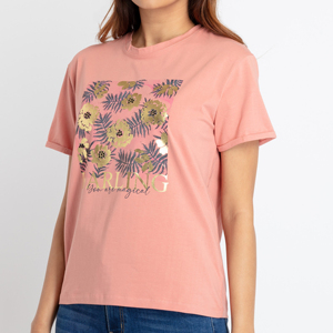 T-shirt pour femme en coton doux et polyester, col rond, coupe ample, manches courtes, respirant, idéal pour l'été, couleur et taille personnalisables, vente en gros de vêtements - Product Image 6
