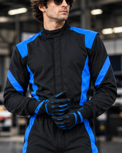 Men's Black Blue Full Sleeve Polyester/Nylon Flame Retardant Quick Dry <b>Waterproof</b> Motorcycle Racing Suit <b>All</b> Seasons Color - Product Image 2