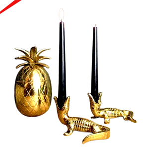 <b>Marvelous</b> Modern Design Christmas Home Decorative Candle Holder Crocodile Gold Metal Eco-Friendly Handmade - Product Image 1