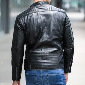 Veste noire personnalisée avec logo, très vendue, pour hommes, vestes en cuir vintage pour hommes, vestes de haute qualité, vestes d'hiver, style streetwear - Product Image 2