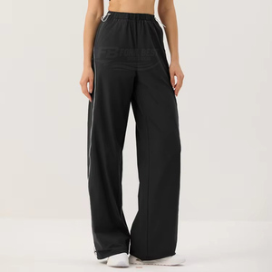 Solid Color High Waist Plaid Trousers Wholesale Drawstring Sweatpants Custom Logo Stylish Simple Plus Size Factory Direct - Product Image 2