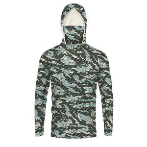 Camisa de Pesca con Capucha y Manga Larga para Hombre, Impresión por Sublimación, Secado Rápido, UPF 50, Ropa de Exterior, 100% Poliéster, Sudadera - Product Image 3