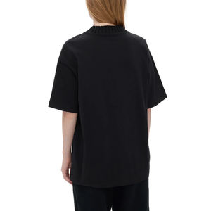 Camiseta OEM ODM con Cuello de Suéter y Diseño de Parches, 300 g/m², Estilo Cuello Alto, Alta Calidad, 100% Algodón, Personalizada con Impresión 3D - Product Image 3