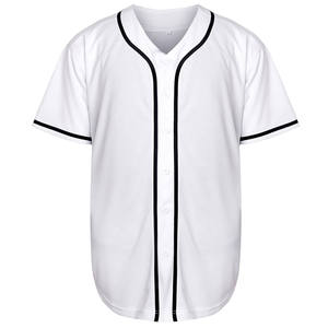 Maillots de baseball et de softball personnalisés de haute qualité, sublimés, 100 % polyester, nom du joueur, manches courtes, logo sur le devant, séchage rapide - Product Image 1