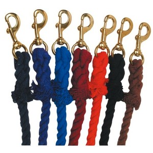 New Hand Braided Cotton Poly Horse Lead Rope with Solid Changeable Brass <b>Snap</b> <b>Hook</b> - Product Image 1