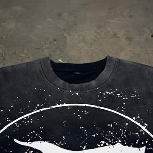 High Quality Vintage T-<b>shirt</b> Custom Digital Printing <b>100</b>% Cotton/<b>100</b>% <b>Polyester</b> Solid Short Sleeve Distressed Bottom Premium - Product Image 3