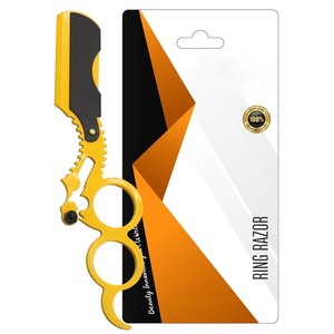 มีดโกนหนวดใบมีดเดี่ยวแบบวงแหวนคู่ สแตนเลสแท้ ยี่ห้อ Sambrialmed International รุ่น SI-12350 สีเหลือง สำหรับโกนหนวดและโกนเครา - Product Image 5