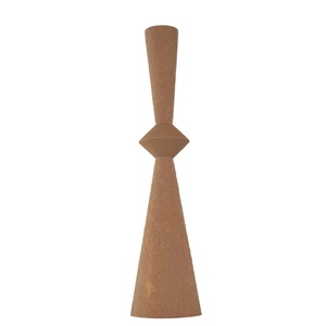 Grand vase en terre cuite, décoration de table minimaliste géométrique, brun neutre - Product Image 1
