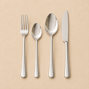 Classic Stainless Steel Salad Set With Spoon Fork Knife And Teaspoon In Black <b>Box</b> - Product Image 2