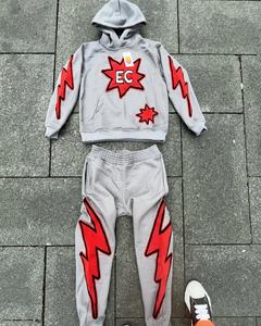 Unisex Plus Size Winter Casual Heavyweight Eco-Friendly Acid Wash Reversible Breathable Fashion Tracksuit <b>Set</b> Custom Logo - Product Image 6