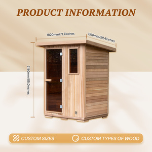 Sauna extérieur professionnel <span class=keywords><strong>de</strong></span> récupération en cèdre rouge premium, certifié ETL, avec Wi-Fi, pour suite <span class=keywords><strong>de</strong></span> relaxation moderne en jardin - Product Image 3