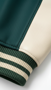 Vintage University Hooded Winter Varsity <b>Jacket</b> Polyester/Cotton Sleeves Contrast Front Logo Professional American Style - Product Image 5