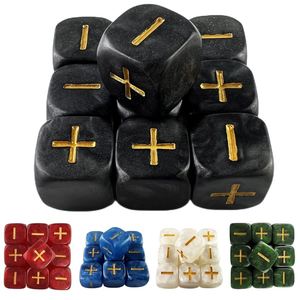 20pcs Love Theme Hand-painted Resin Carved <b>Dice</b> with <b>Bag</b> for Tabletop Games Christmas Engraving Eco-friendly - Product Image 3