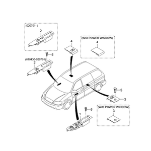 Carnival - Interruptores y Controles Nuevos, Derecho, 0K53D66360WQ - Product Image 2