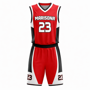 Ensemble de maillot de basket-ball personnalisé en sublimation, broderie, sublimation, grande taille, sans manches, coupe athlétique, 100% polyester, faible MOQ - Product Image 5