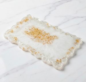 Plateau élégant en résine pour servir les boissons dans la cuisine de la maison, idéal pour un café moderne à domicile, idée cadeau originale. - Product Image 1
