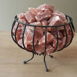 Venta al por Mayor de Lámparas de Sal del Himalaya 100% Pura, Excelente Calidad, Estilo Náutico, Talladas, Rosadas, Redondas, con Forma de Cesta de Flores, Decoración para el Hogar - Product Image 2