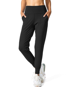 กางเกงโยคะผู้หญิงเอวกลาง-สูง ผ้าสแปนเด็กซ์/ไนลอน มีกระเป๋า น้ำหนักเบา ระบายอากาศได้ดี ทรงหลวม เหมาะสำหรับออกกำลังกายและเล่นกีฬา - Product Image 3