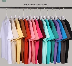 Camiseta de Manga Corta de Algodón Peinado de 200g, Precio de Fábrica de Bangladesh y China, Impresión de Logotipo Personalizado, Camiseta Publicitaria con Cuello Redondo - Product Image 1