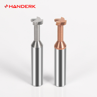 HANDERK, venta en Stock, brocas de enrutador con ranura en T, fresa de extremo de ranura en T de carburo sólido para herramienta de fresado CNC