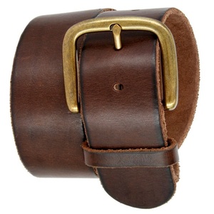 Cinturón Casual de Cuero Vacuno Original Pintado a Mano de Color Marrón de Calidad de Exportación para Hombre con Hebilla de Latón de Una Sola Pieza Resistente - Product Image 2