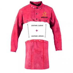 Chaqueta de Trabajo MBAANI Roja de Manga Larga, de Poliéster, Resistente a la Radiación, al Fuego y al Calor (500°C), con Botones al Frente, Ropa de Trabajo de Seguridad - Product Image 2
