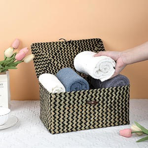 <b>Basket</b> of black and natural seagrass Handmade <b>Storage</b> <b>Basket</b> Wholesale eco-friendly Made Viet Nam - Product Image 5