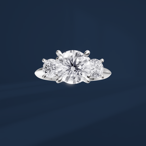 Bague de fiançailles et de mariage de luxe pour femme de la marque DIFF, diamant de laboratoire classique taille brillant, plaqué platine PT950, certifié IGI - Product Image 2
