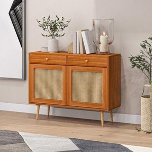 Light Brown Living Room Kitchen Storage Cabinet - Product Image 1