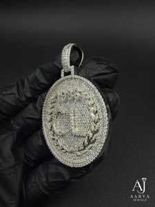 จี้เพชรโมอิสซาไนต์ AARVA JEWELS ประดับเพชรแบบ Iced Out เงินแท้ 925 ชุบโรเดียม สไตล์ฮิปฮอป สำหรับทั้งชายและหญิง พร้อมสร้อย - Product Image 4