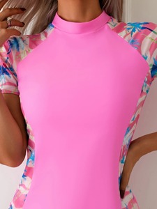 Traje de Baño de Dos Piezas para Mujer 2026, Manga Corta, Elástico, para Surf, Playa y Natación - Product Image 3