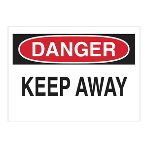 Panneau d'avertissement réfléchissant en PVC Brady Danger Keep Away Sign 7x10 pouces pour zones industrielles dangereuses - Product Image 3