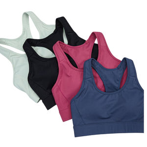 Soutien-gorge de sport pour femme, simple, uni, à bretelles réglables, maintien élevé, sans coutures, confortable, extensible, respirant, doux, pour le fitness - Product Image 4