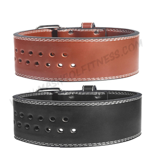 Wholesale Leather Weightlifting Power <b>Belt</b> with Steel Buckle, Non-Slip Adjustable Heavy Duty Support for Gym, Powerlifting - Product Image 5