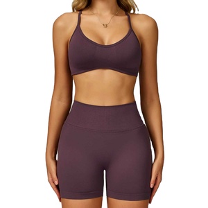 High Quality Solid Color Thin line <b>Strap</b> Gym Yoga Top Shockproof Women Fitness Detachable Chest Pad Sports <b>Bra</b> - Product Image 1