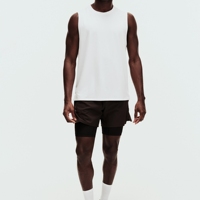 Vêtements d'été décontractés pour hommes, blancs avec imprimé bleu et rayures rouges, séchage rapide, respirants, tricotés, 100% coton