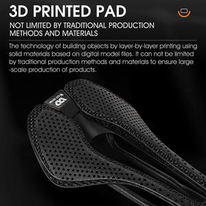 Sillín de Bicicleta WEST BIKING de Fibra de Carbono Impreso en 3D, Alta Resistencia, Ligero, Transpirable, con Diseño de Panal, Fácil de Limpiar - Product Image 3