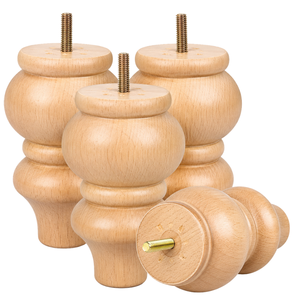 Patas de Sofá de Madera Resistentes, Patas Modernas de Madera Dura para Sofá, Otomana y Diseño de Muebles de Interior - Product Image 1