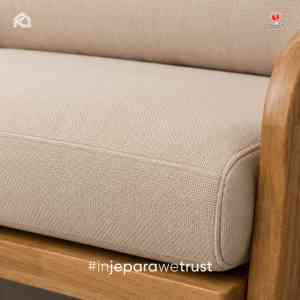 Modern Scandinavian Design Two Seat <b>Outdoor</b> <b>Sofa</b> with Non-Waterproof Cushion Durable for Patio Villa Resort & Indoor Use-Jepara - Product Image 2
