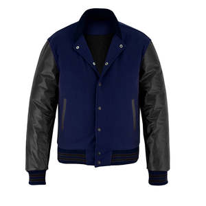 Veste d'hiver à manches longues personnalisée, dernières tendances, modèle uni, style universitaire, pour hommes, vente en gros 2026 - Product Image 2