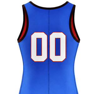 Singlet de Lucha Sublimado Azul Rey para Hombre, Uniforme de Lucha Atlético Ligero de Poliéster, Ropa Deportiva para Entrenamiento y Alto Rendimiento - Product Image 5