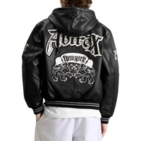 Vestes d'hiver pour hommes en cuir tissé, col montant, broderie personnalisée avec votre logo et design, pour l'extérieur