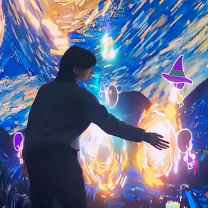 Superbe Tableau d'Affichage LED Interactif à Projection par Capteur pour Enfants, Logiciel de Dessin Tactile, Thème Île Nuit Étoilée Monde Féerique Café, pour Intérieur - Product Image 2