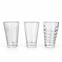 Verre à bière classique transparent de 16 oz avec logo personnalisé, résistant au lave-vaisselle, pour bar, pub, restaurant, eau, jus