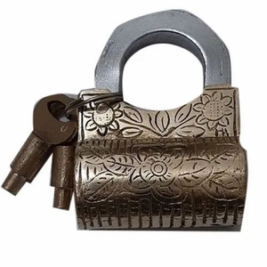 Candado de Latón Vintage, Candado Decorativo de Latón, Candado de Seguridad Ornamentado de Estilo Antiguo para Puerta, Gabinete, Caja, Arcón, Decoración del Hogar - Product Image 3