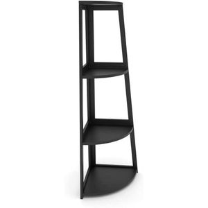 Libreria Angolare a 4 Ripiani in Bambù, Alta 47,2 Pollici, Scaffale Moderno a Scala Aperta per Soggiorno, Categoria Librerie - Product Image 2